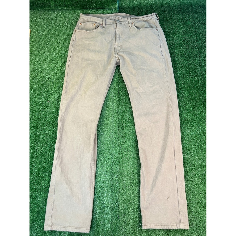Levis 505 Regular Fit Straight Leg Pants Tan Sandstone Men's W36 L34